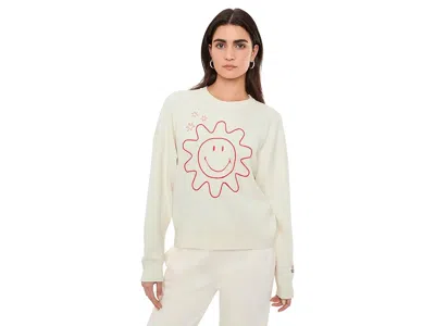 Barefoot Dreams Cozychic Ultra Lite(r) Cotton Smiley Sun Stars Pullover In White