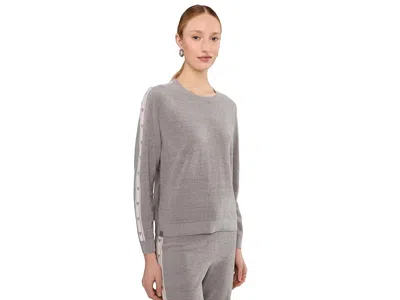 Barefoot Dreams Cozychic Ultra Lite(r) Heart Stripe Pullover In Animal Print