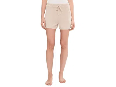Barefoot Dreams Cozychic Ultra Lite(r) Rope Stripe Shorts In Neutral