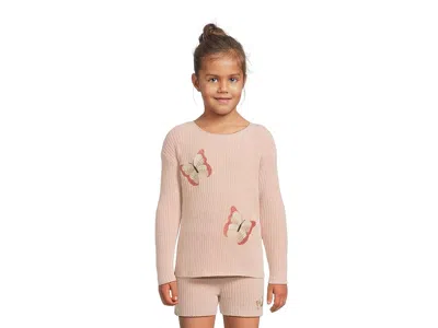 Barefoot Dreams Kids' Cozychic Ultra Lite(r) Toddler Butterfly Set(toddler) Girl's Sets Dusty Rose : 2-3 Toddler, Nylon/vi In Pink