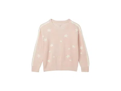 Barefoot Dreams Cozychic Ultra Lite(r) Youth Star Pullover (little Kid/big Kid) Girl's Sweater Dusty/rose Cream : 6- In Neutral