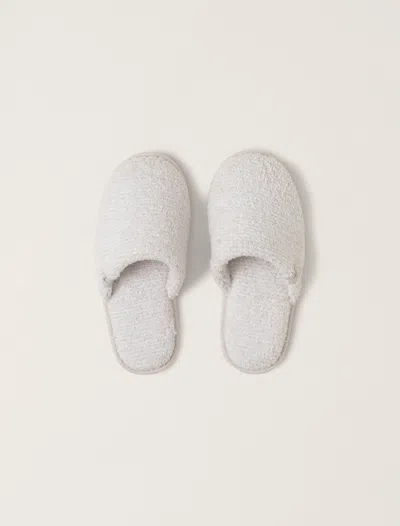 Barefoot Dreams Cozychic® Unisex Slipper In Heathered Stone / White