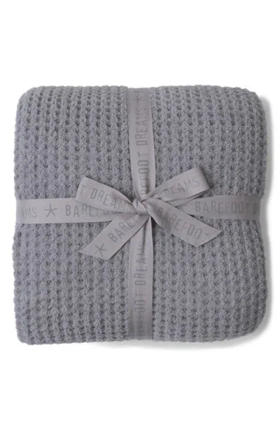 Barefoot Dreams Cozychic® Waffle Knit Bed Blanket In Dove Gray