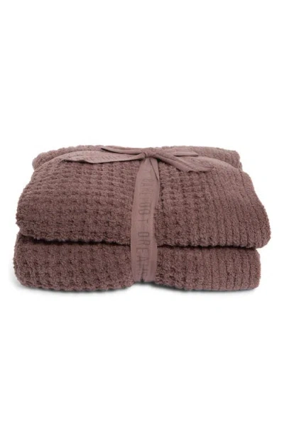 Barefoot Dreams Cozychic® Waffle Knit Throw In Brown