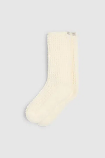 Barefoot Dreams Cozychic® Waffle Socks In Pearl