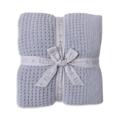 Barefoot Dreams Cozychic Waffle Throw In Blue