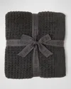 Barefoot Dreams Cozychic Waffle Throw In Black
