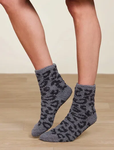 Barefoot Dreams Cozychic® Women's Barefoot In The Wild® Socks In Graphite / Carbon