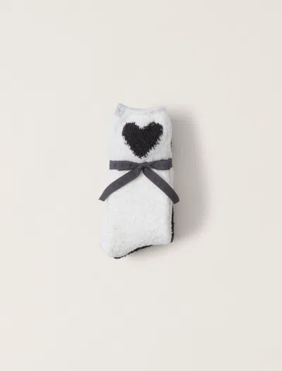 Barefoot Dreams Babies' Cozychic® Youth Heart Sock Set In Brown
