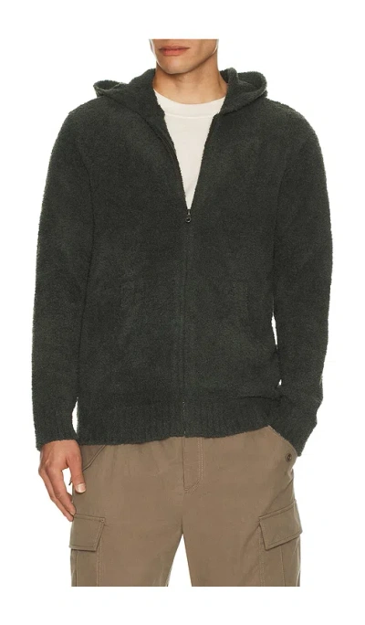 Barefoot Dreams Cozychic Zip Hoodie In Green