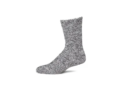 Barefoot Dreams Cozychic(r) Heathered Socks Crew Cut Socks Shoes Slate Blue/white: Sm-md (us Men's Shoe 7-8 - Women' In Gray