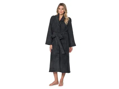 Barefoot Dreams Cozychic(r) Robe Robe Slate Blue : 2 (5'7"-5'-10"), Chenille/microfiber/polyester In Black