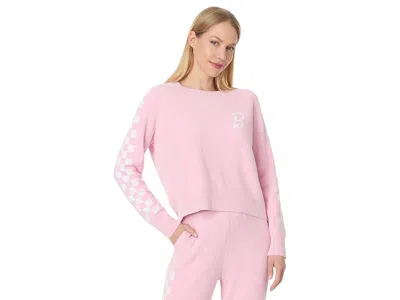 Barefoot Dreams Cozychic(r) Ultra Lite Checkered Barbie Pullover In Pink
