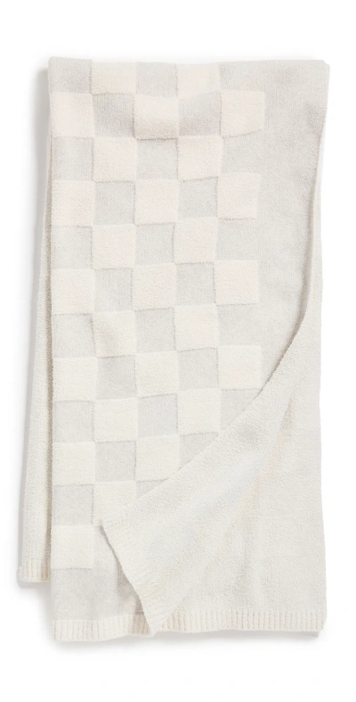 Barefoot Dreams Cozycotton Checkered Throw Gray/cream In White