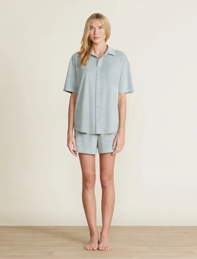 Barefoot Dreams Cozyterry® Button Down Shirt In Blue