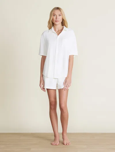 Barefoot Dreams Cozyterry® Button Down Shirt In White