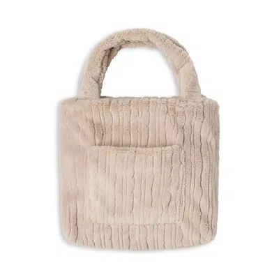 Barefoot Dreams Dream Channel Faux Fur Blanket In A Bag In Neutral