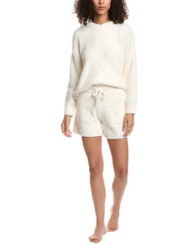 Barefoot Dreams Eco Cozychic Hoodie Lounge Set In White