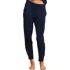 Barefoot Dreams Embroidered Heart Cozychic Ultra Lite® Lounge Pants In Marine/scarlet
