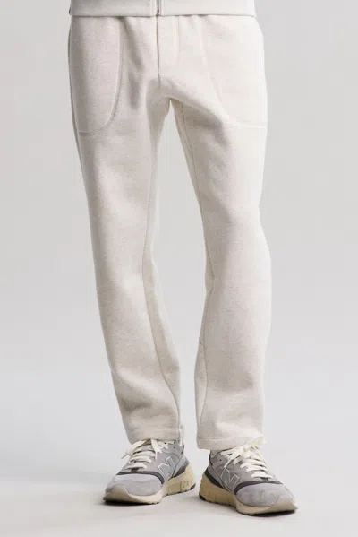 Barefoot Dreams Fleece Track Pant In Heathered Cream