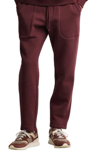 Barefoot Dreams Fleece Track Pants In Burgundy