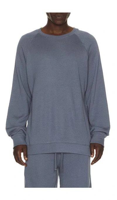 Barefoot Dreams French Terry Sweatshirt In Blue