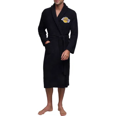 Barefoot Dreams Gender Inclusive Los Angeles Lakers Cozychic Robe In Black