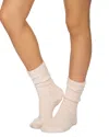 Barefoot Dreams Cozychic Heathered Plush Socks In Dusty Rose
