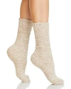 Barefoot Dreams Heathered Socks In Stone White