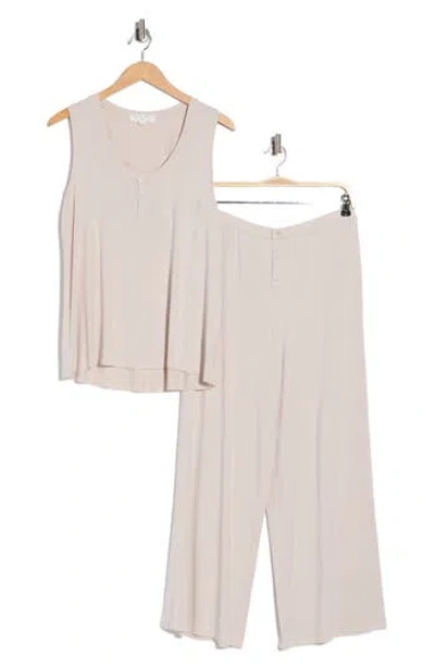 Barefoot Dreams ® Henley Tank & Pants Pajamas In Gray