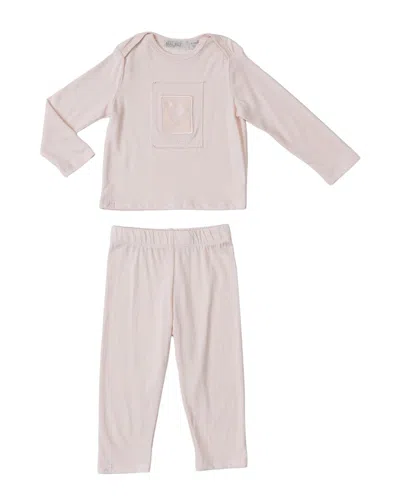 Barefoot Dreams Heritage Organic Cotton Baby Set In Pink
