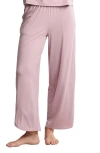 Barefoot Dreams Jersey Crop Wide Leg Pants In Pink