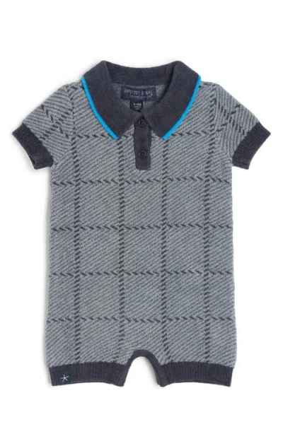 Barefoot Dreams Babies'  Kids' Cozychic®ultra Lite® Plaid Romper In Blue