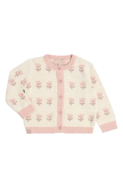 Barefoot Dreams Babies'  Kids' Wildflower Cardigan In Pink