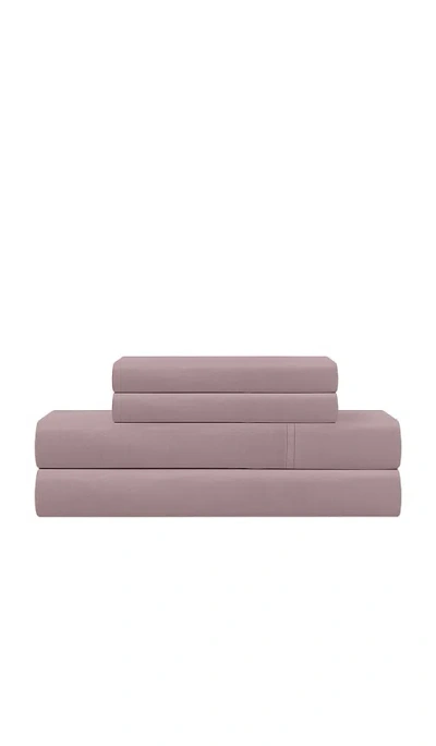 Barefoot Dreams King Washed Bamboo Sheet Set In Purple