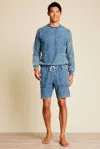 Barefoot Dreams Knit Cargo Short In Blue