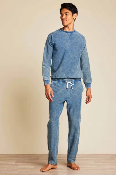 Barefoot Dreams Knit Track Pant In Indigo Light Wash