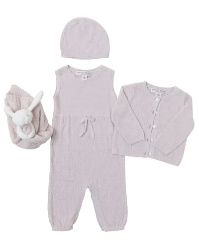 Barefoot Dreams Leaf Cable Baby Bundle In Pink