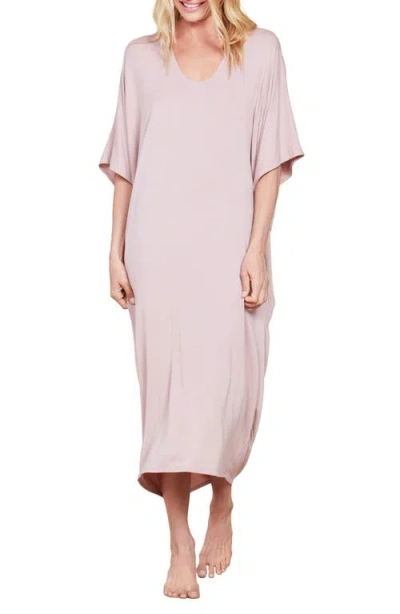 Barefoot Dreams Luxe Jersey Nightgown In Faded Rose