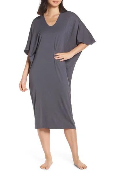 Barefoot Dreams Luxe Jersey Nightgown In Graphite