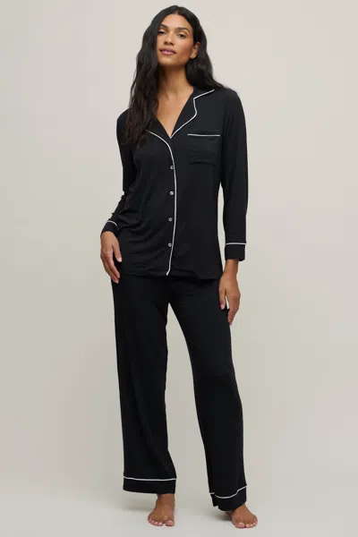 BAREFOOT DREAMS LUXE MILK JERSEY® PIPED PAJAMA SET