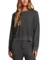 Barefoot Dreams Luxeblend Waffle Knit Pullover In Gray