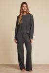 Barefoot Dreams Luxeblend Waffle Knit Pullover In Anchor