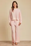 Barefoot Dreams Luxeblend Waffle Knit Pullover In Pink