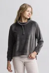 Barefoot Dreams Luxechic Funnel Neck Pullover In Gray