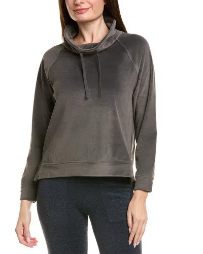 Barefoot Dreams Luxechic Funnel Neck Pullover In Gray