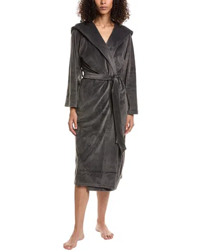 Barefoot Dreams Luxechic Hooded Robe In Grey