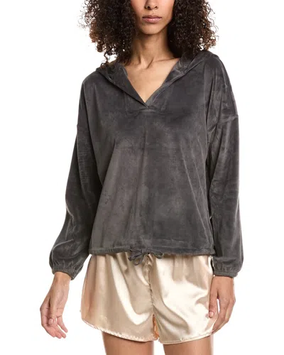 Barefoot Dreams Luxechic Hoodie In Grey