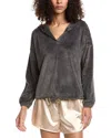 Barefoot Dreams Drop-shoulder Drawstring Hoodie In Grey