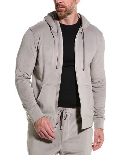 Barefoot Dreams Luxe Chic Zip Hoodie In Grey